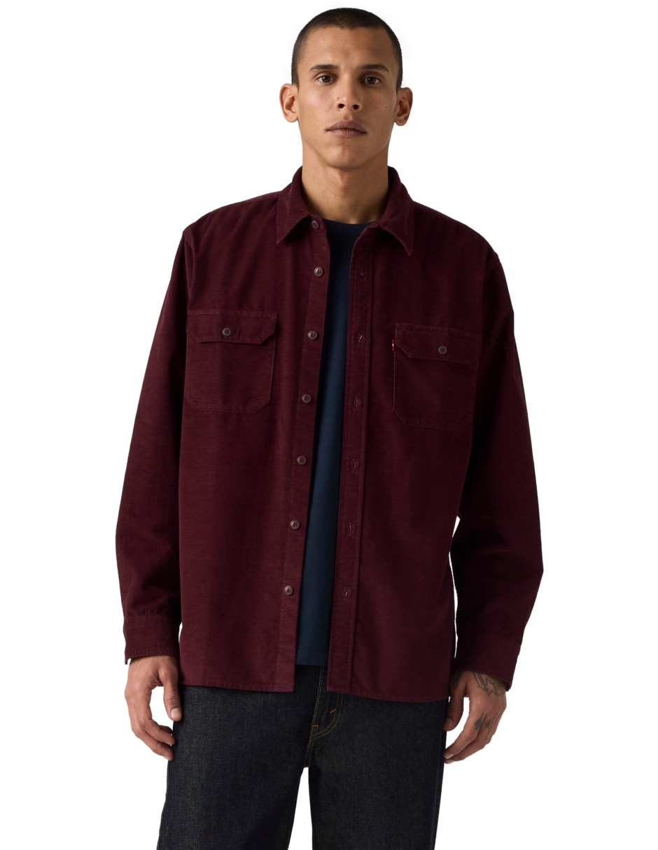 Camisa de pana manga larga para hombre Camisa de pana manga larga para hombre