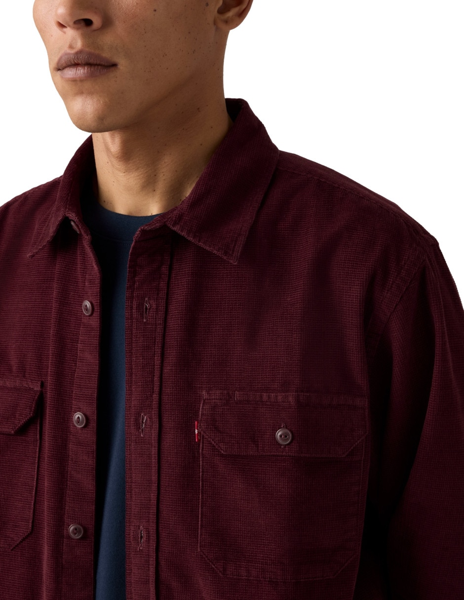 Camisa de pana manga larga para hombre 3
