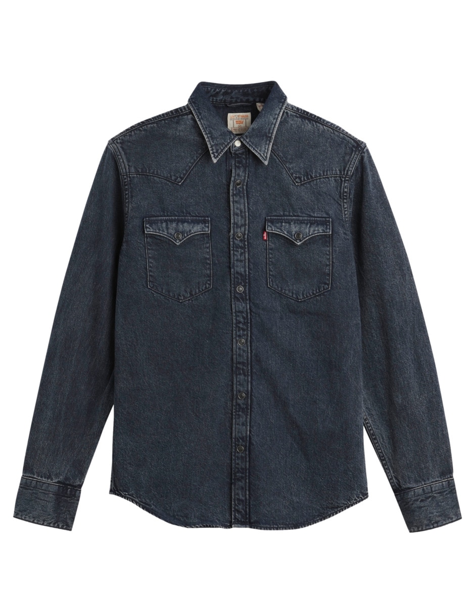 Sobrecamisa casual de algodón manga larga para hombre 2