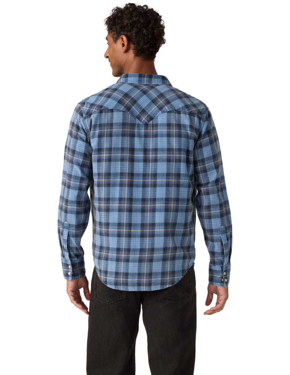 Sobrecamisa de algodón manga larga para hombre 5