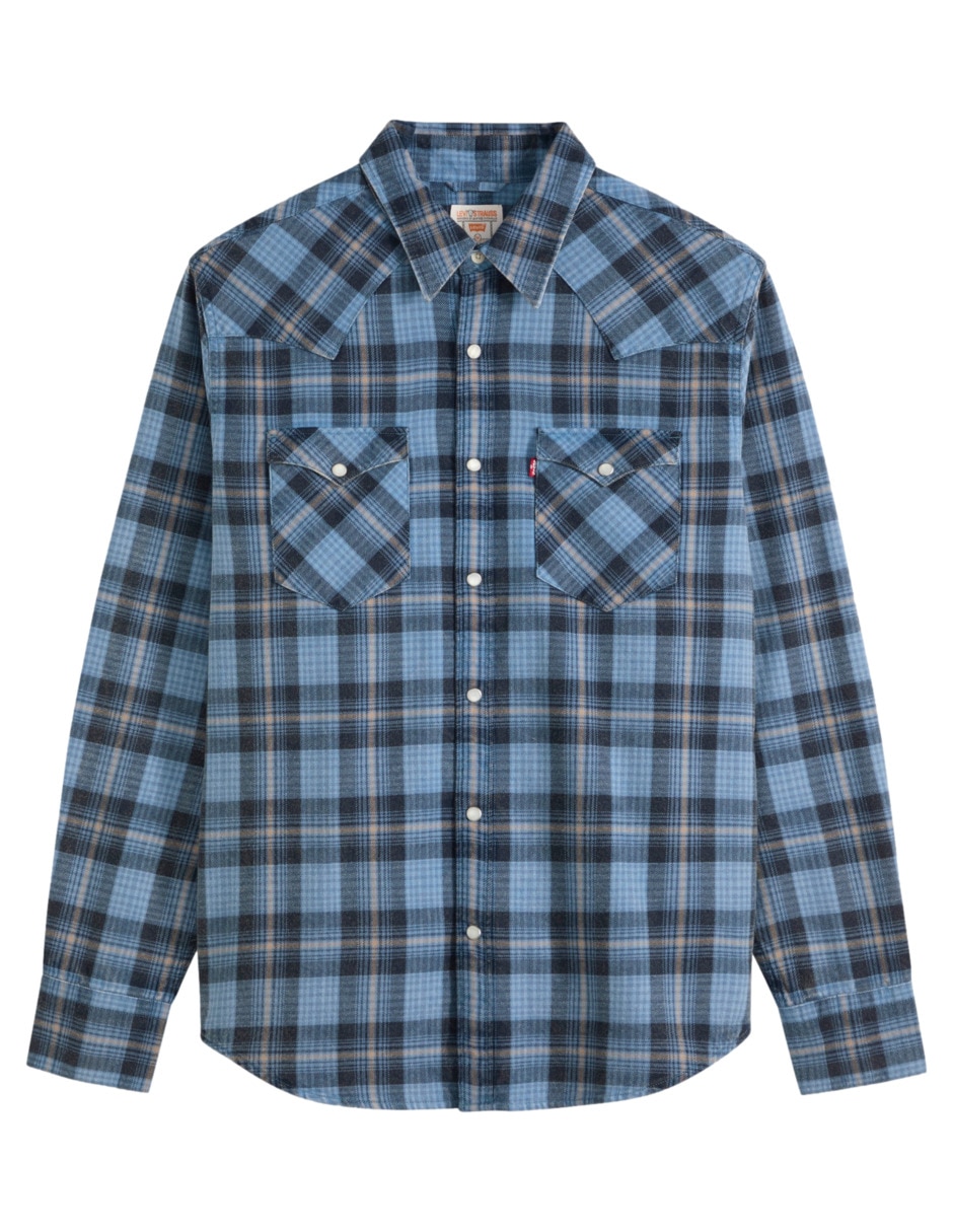 Sobrecamisa de algodón manga larga para hombre 2