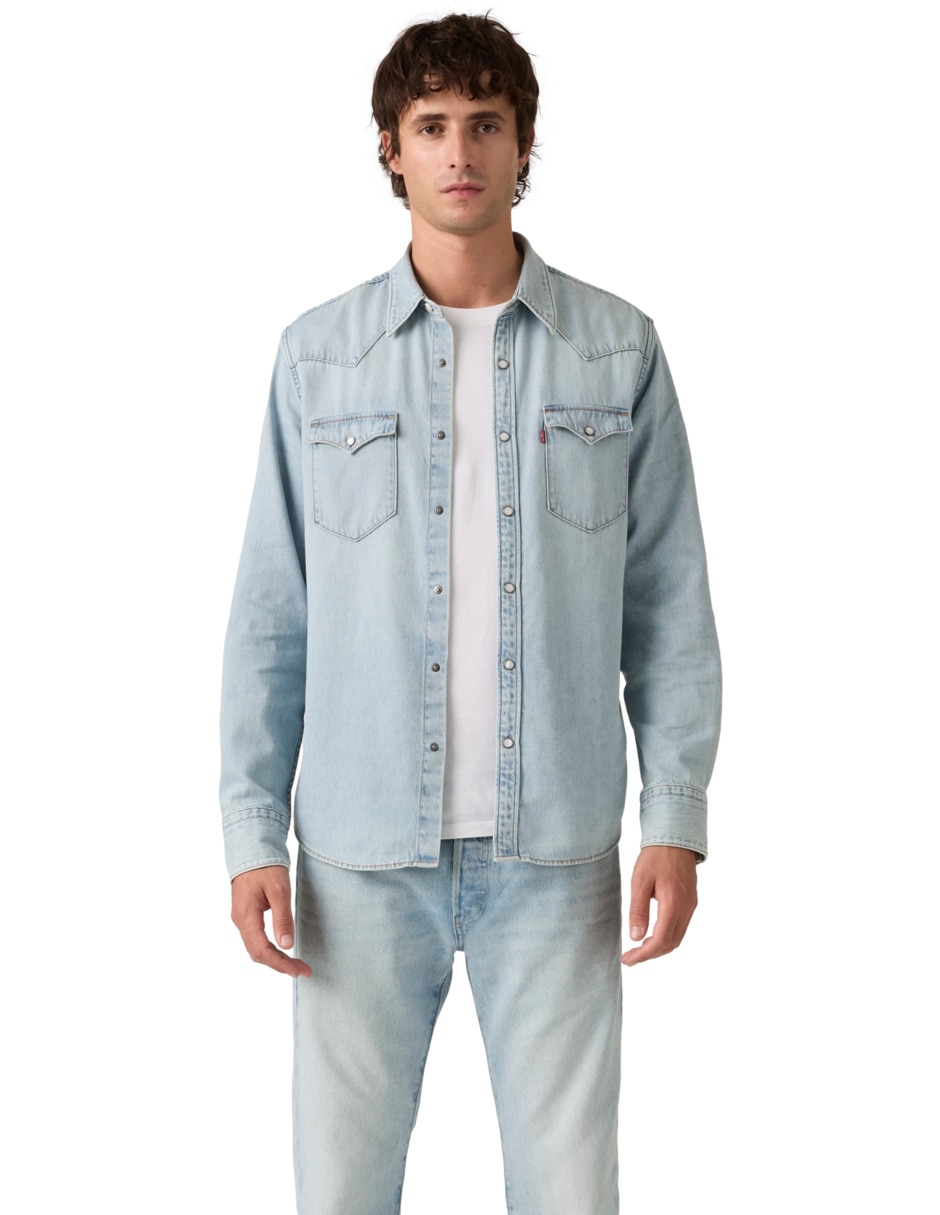 Sobrecamisa de algodón manga larga para hombre Sobrecamisa de algodón manga larga para hombre