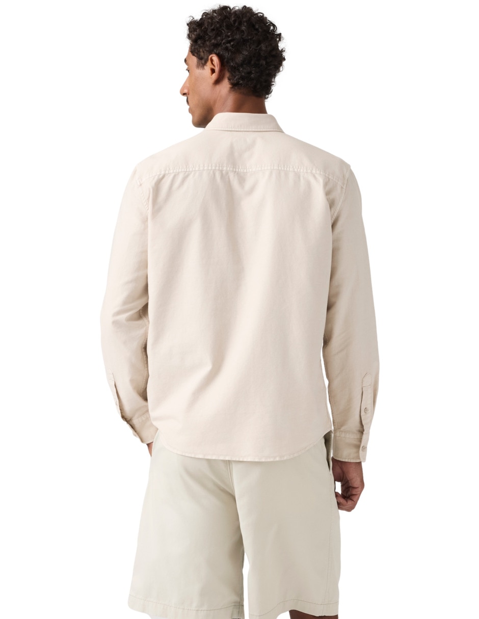 Camisa casual de algodón manga larga para hombre 2