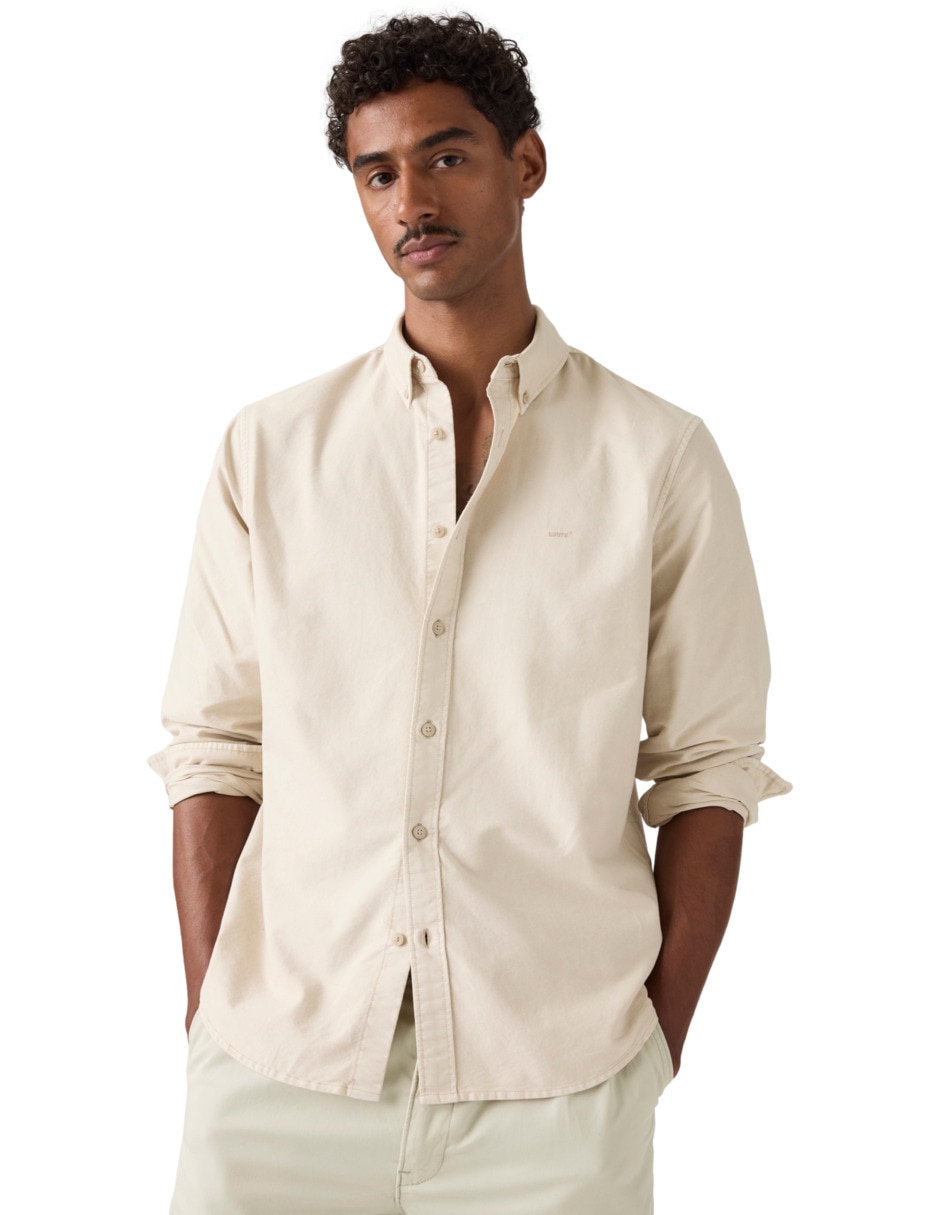 Camisa casual de algodón manga larga para hombre 3