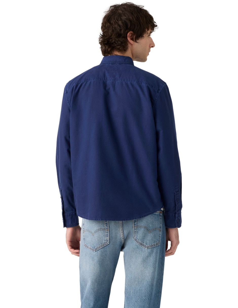 Camisa casual de algodón manga larga para hombre 2