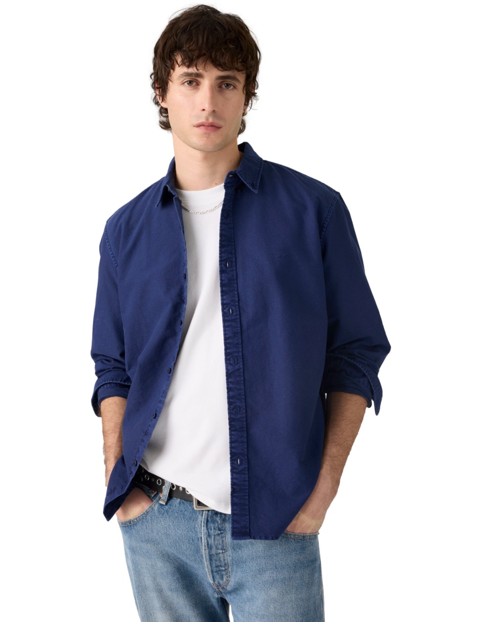 Camisa casual de algodón manga larga para hombre 3