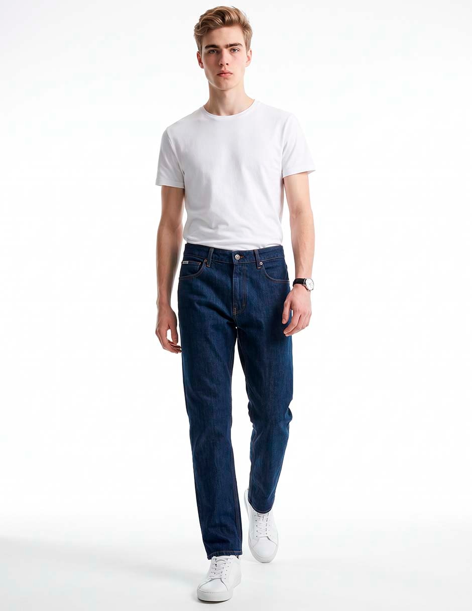 Jeans slim lavado obscuro para hombre Jeans slim lavado obscuro para hombre