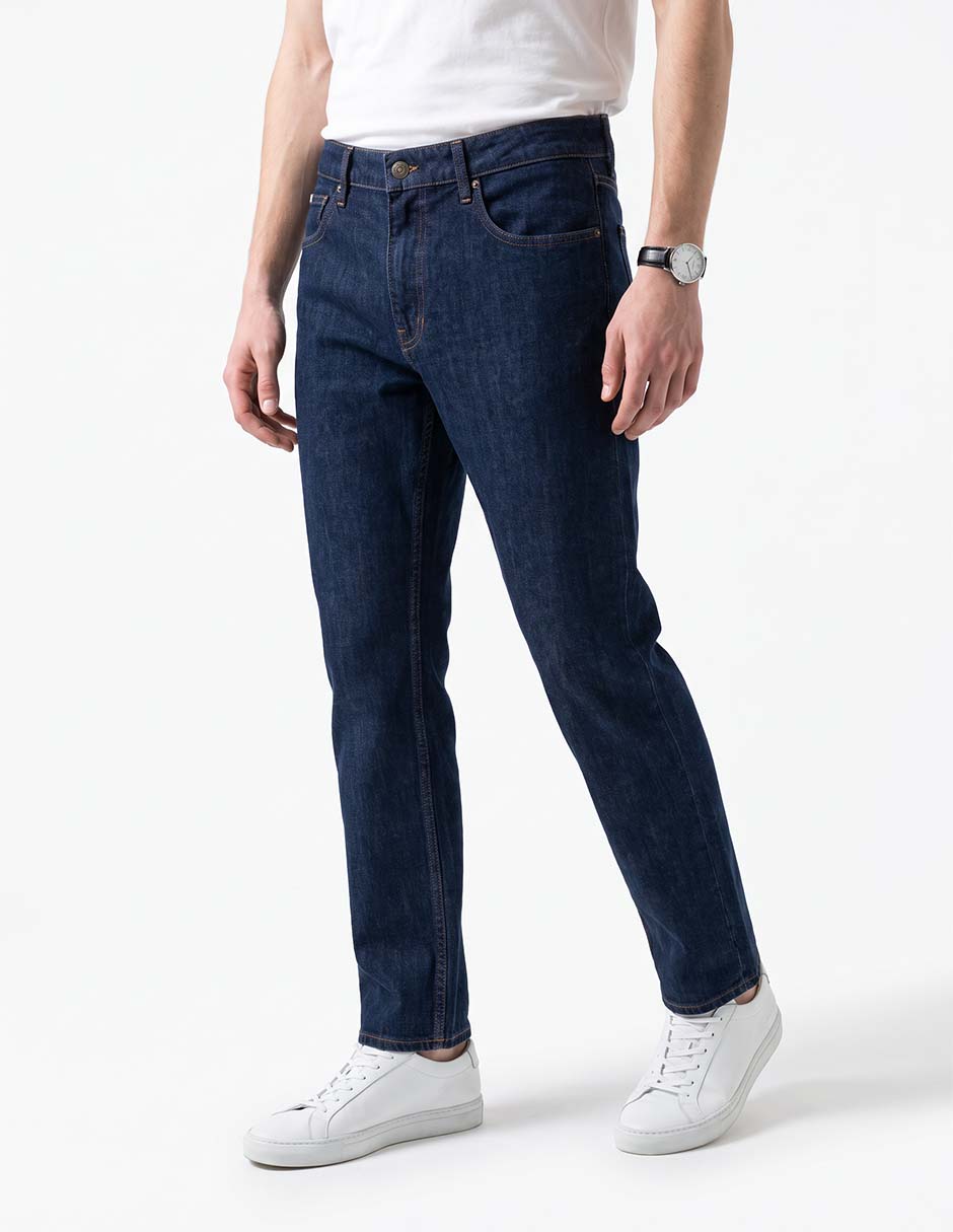 Jeans slim lavado obscuro para hombre 2