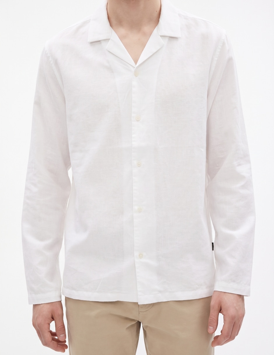Camisa casual manga larga para hombre 4