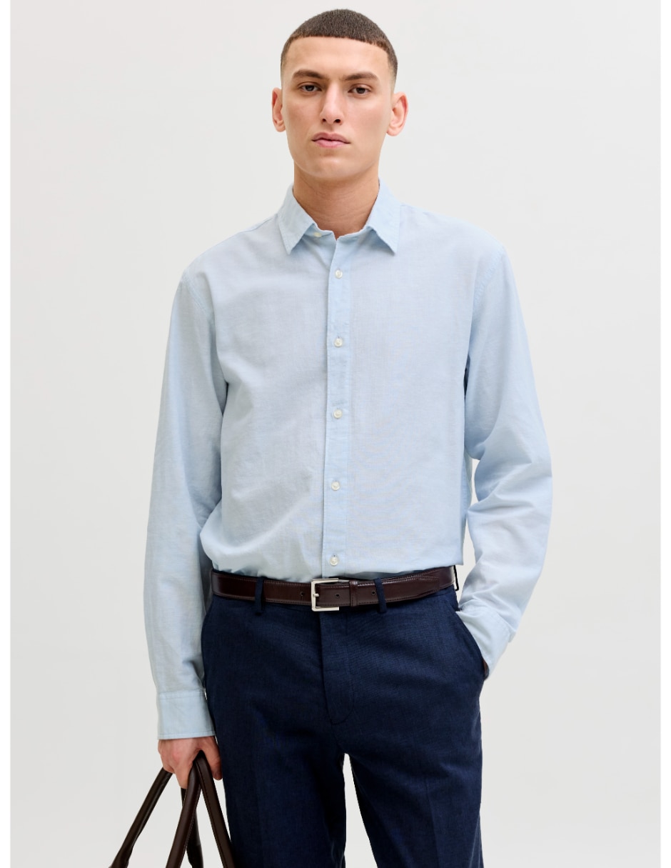 Camisa business casual manga larga para hombre Camisa business casual manga larga para hombre