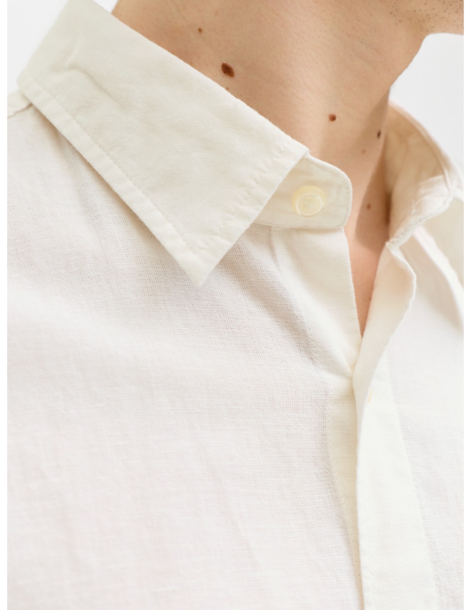Camisa business casual manga larga para hombre 3