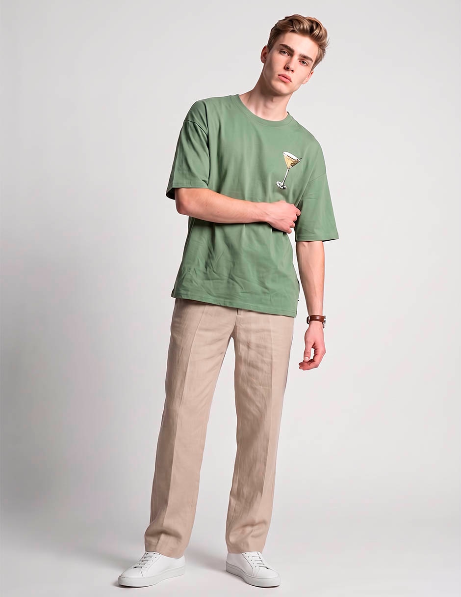 Playera cuello redondo para hombre