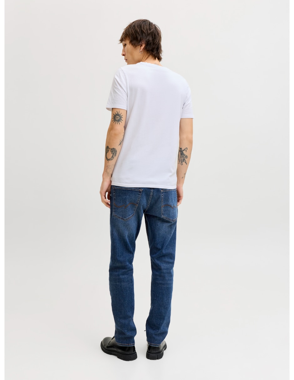 Jeans straight lavado medio para hombre 5