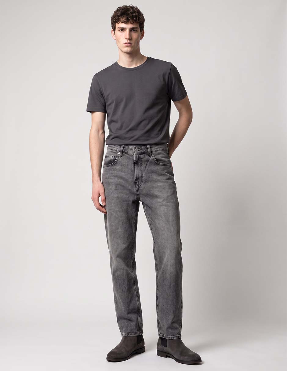 jeans baggy lavado medio para hombre 3