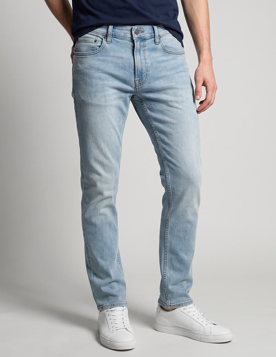 Jeans regular slim ki331-6213-280 lavado medio para hombre