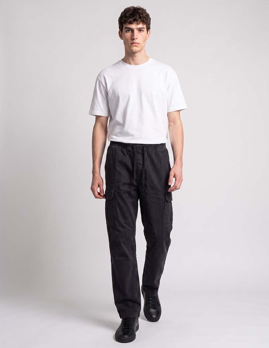 Pantalón cargo straight de algodón para hombre 3