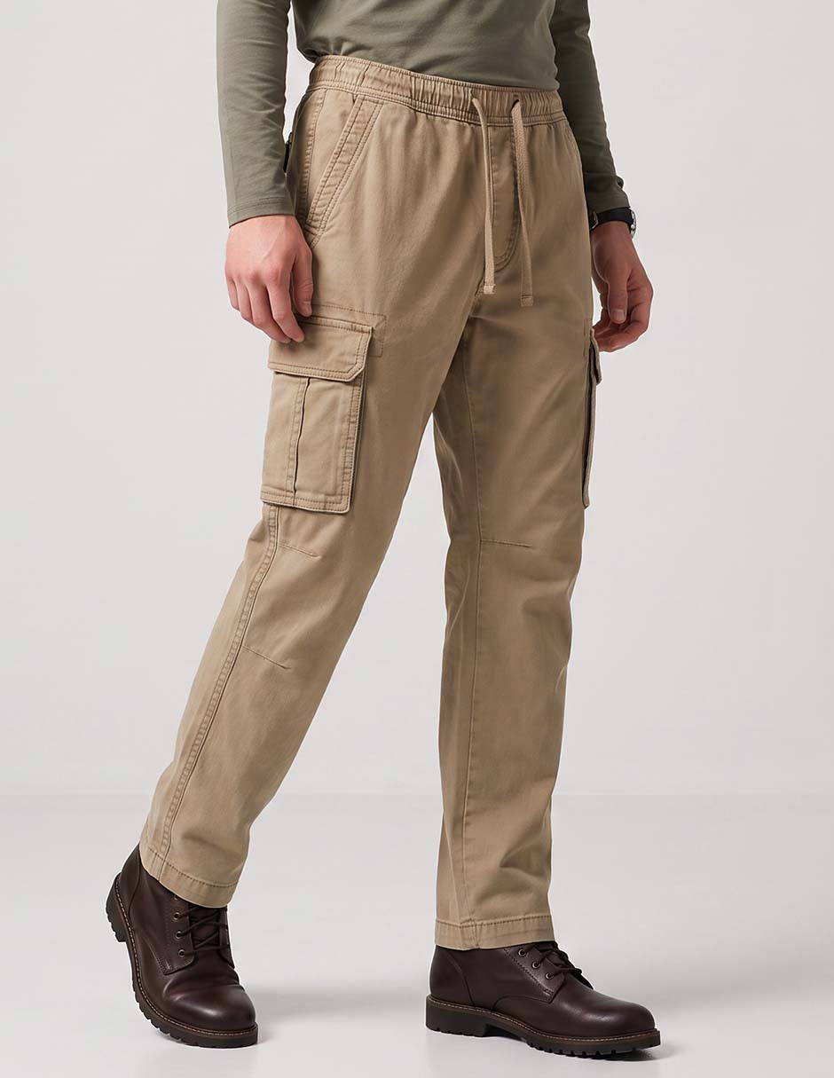 Pantalón casual cargo baggy de algodón para hombre Pantalón casual cargo baggy de algodón para hombre