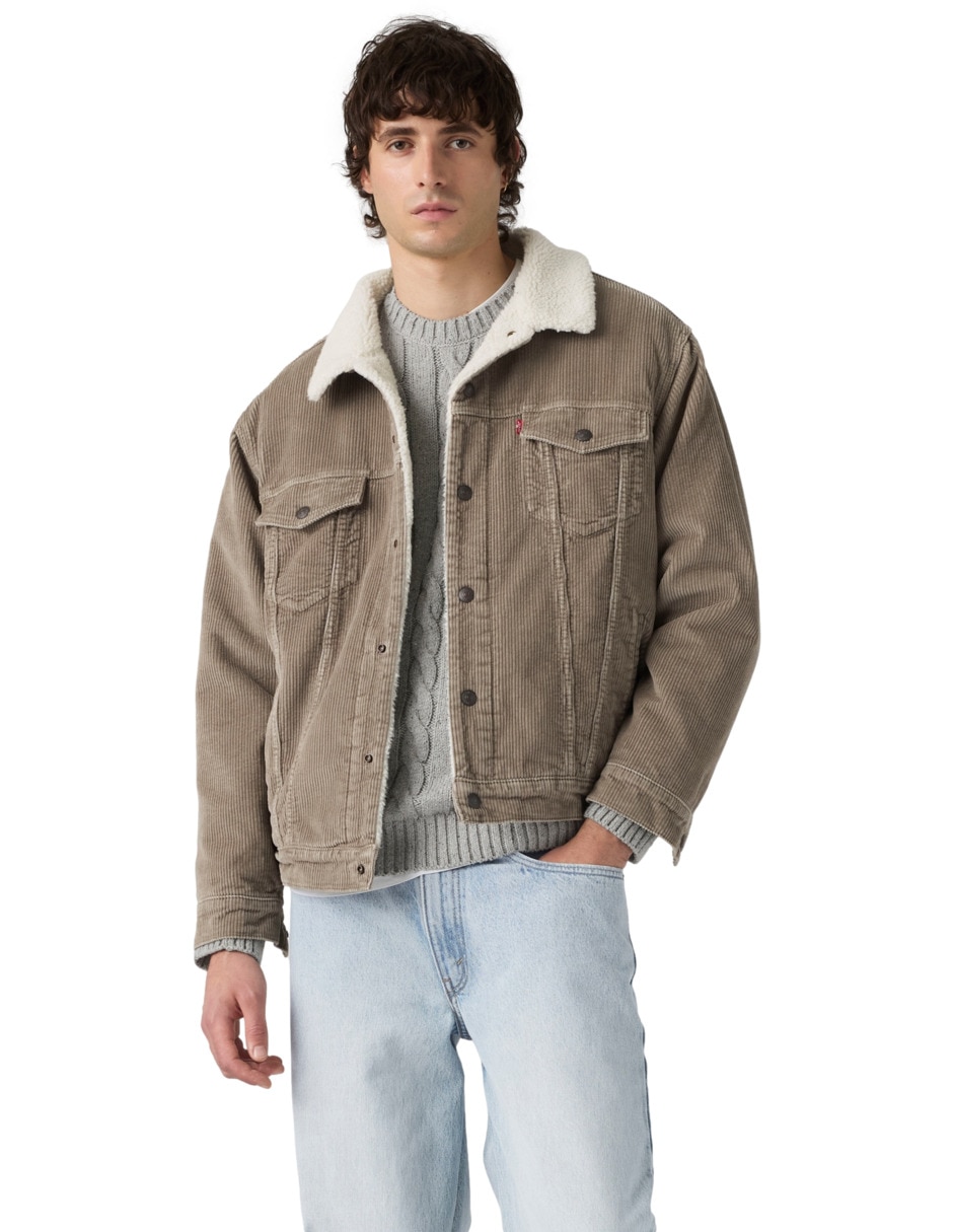 Chamarra denim de algodón para hombre