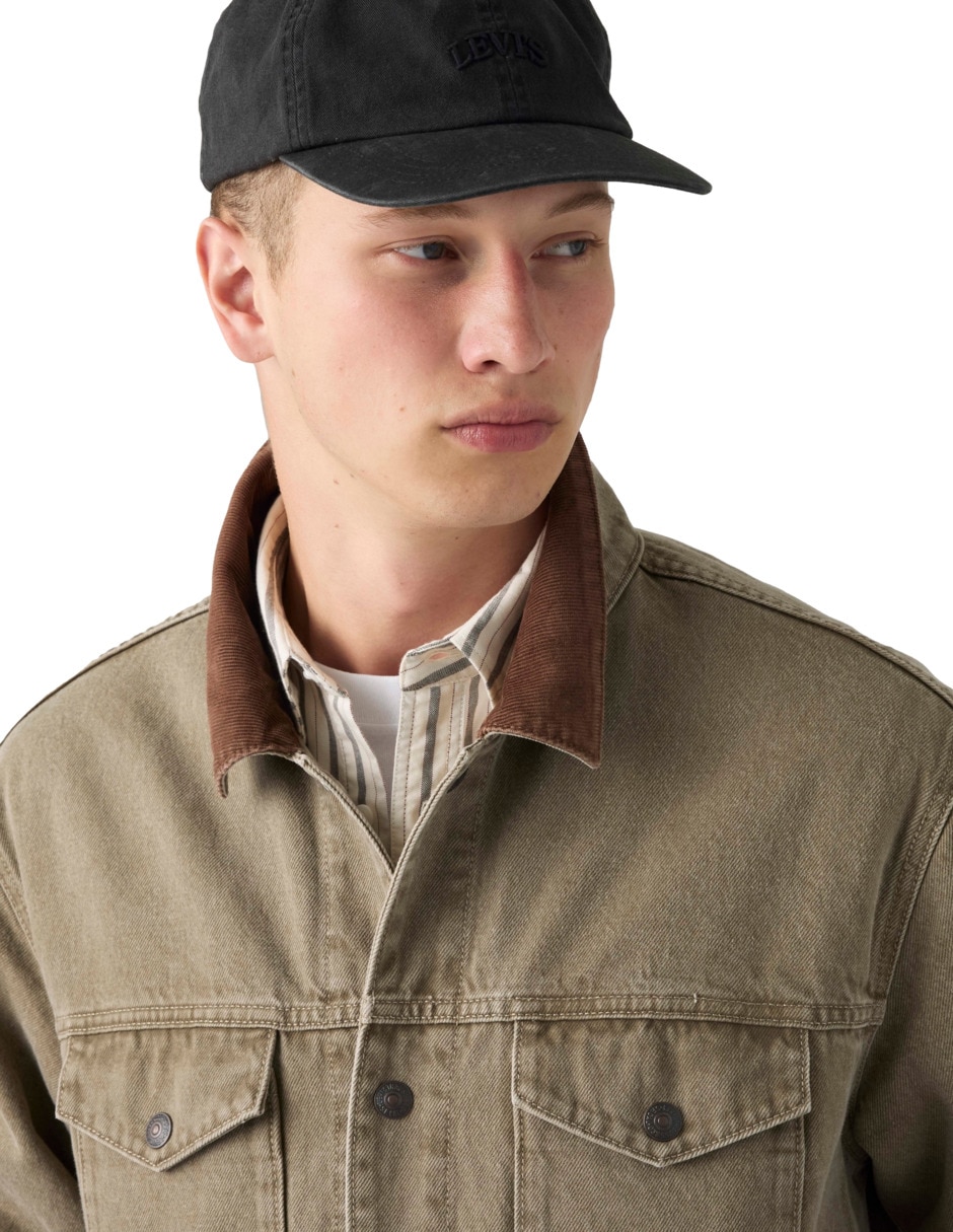 Chamarra denim de algodón para hombre