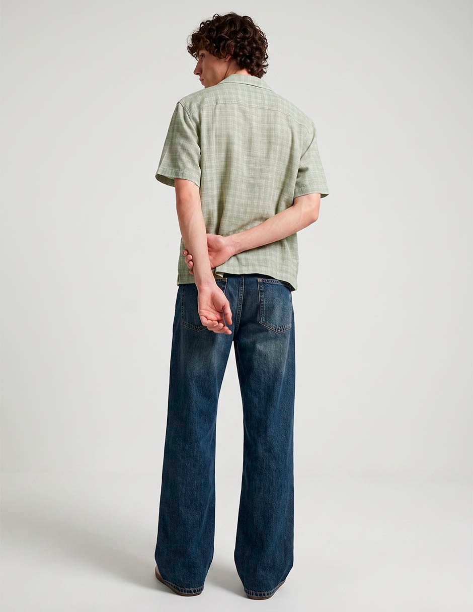 Camisa casual de algodón manga corta para hombre 2