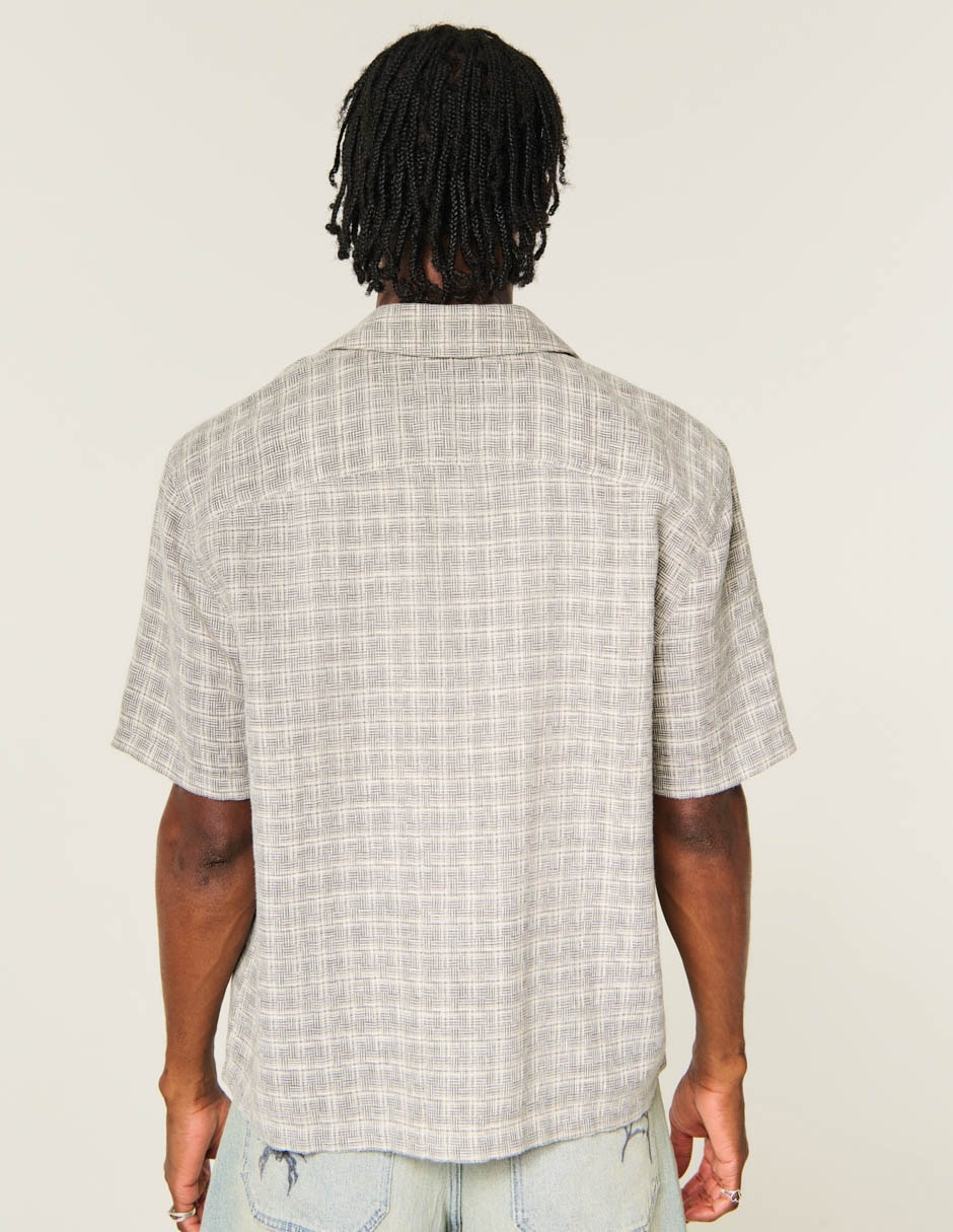 Camisa casual hollister de algodón manga corta para hombre