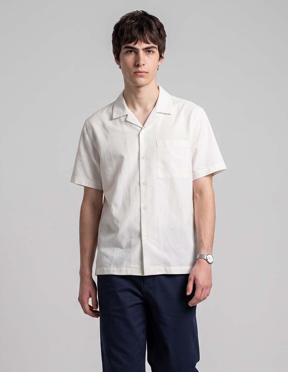 Camisa casual de algodón manga larga para hombre