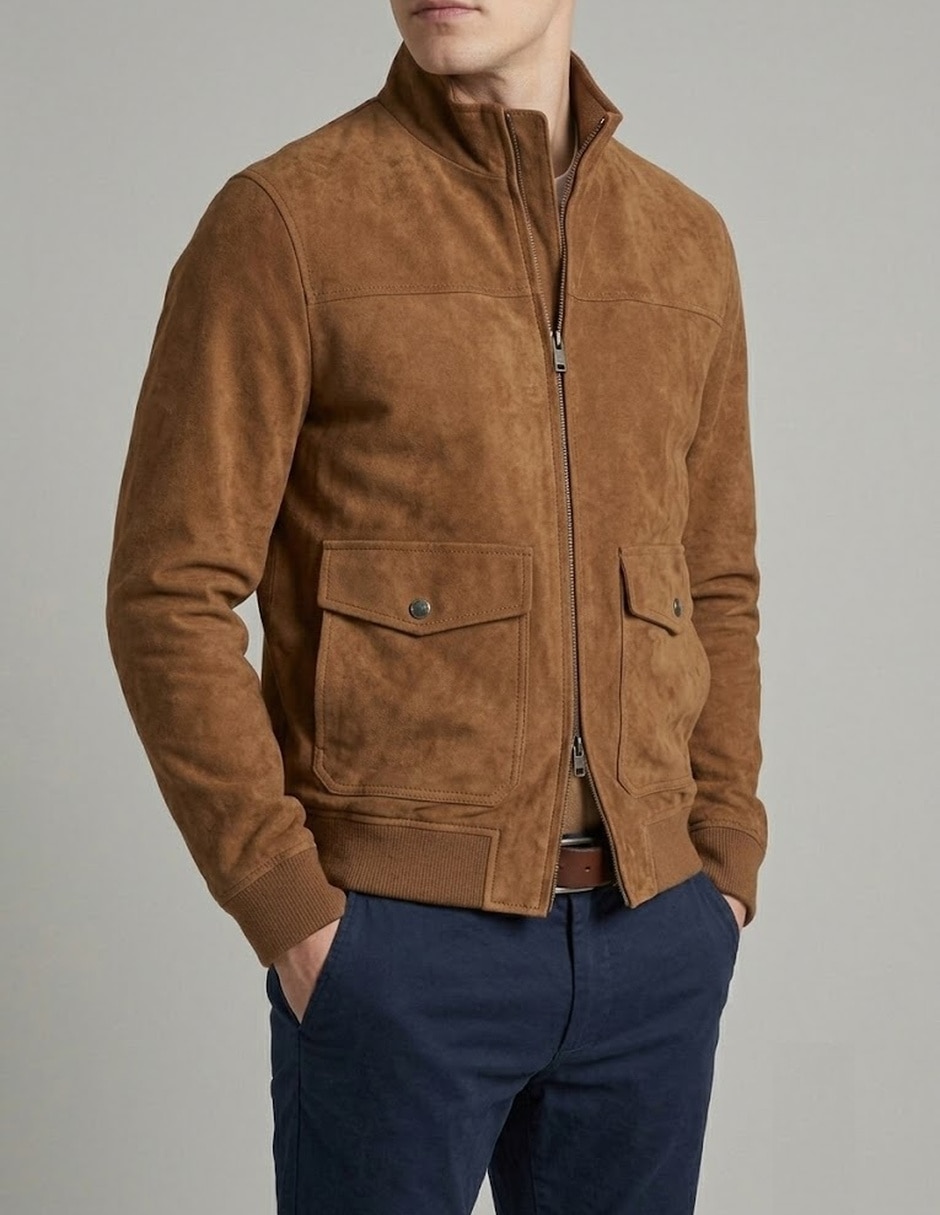 Chamarra harrington bolsa con cierre para hombre Chamarra harrington bolsa con cierre para hombre