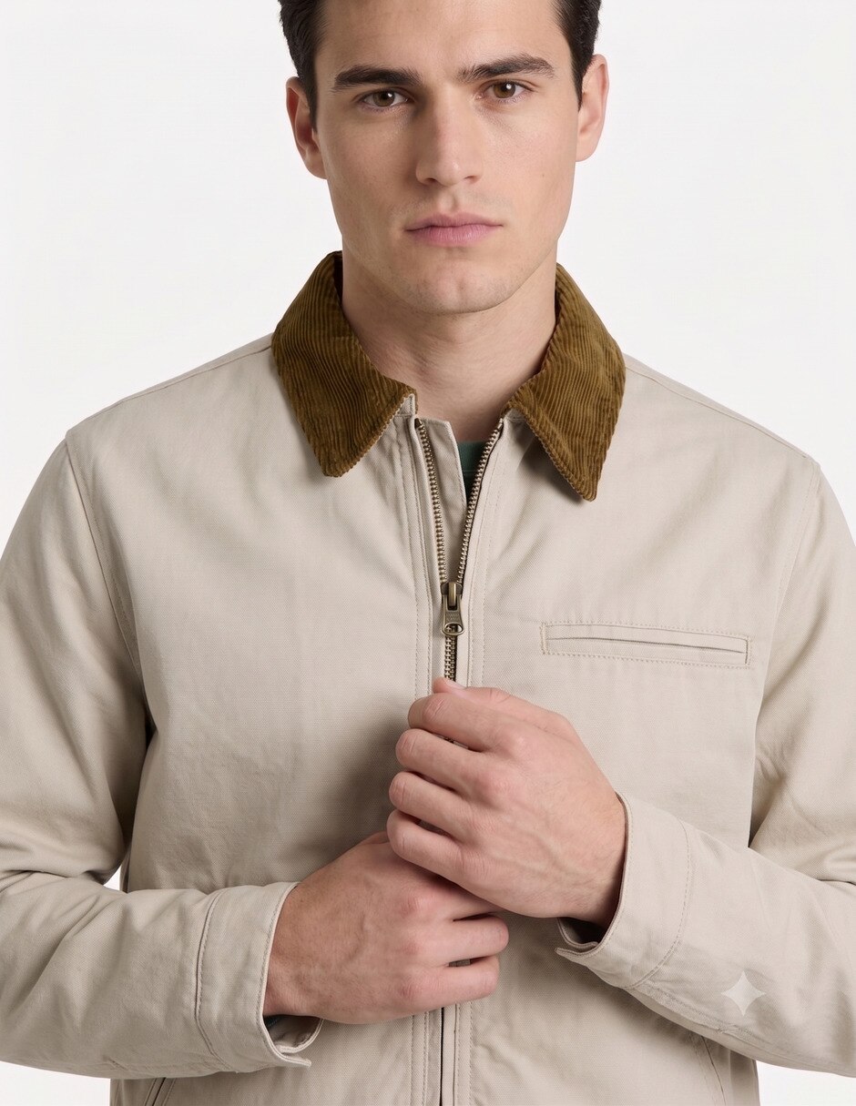 Chamarra casual con bolsillos para hombre 4