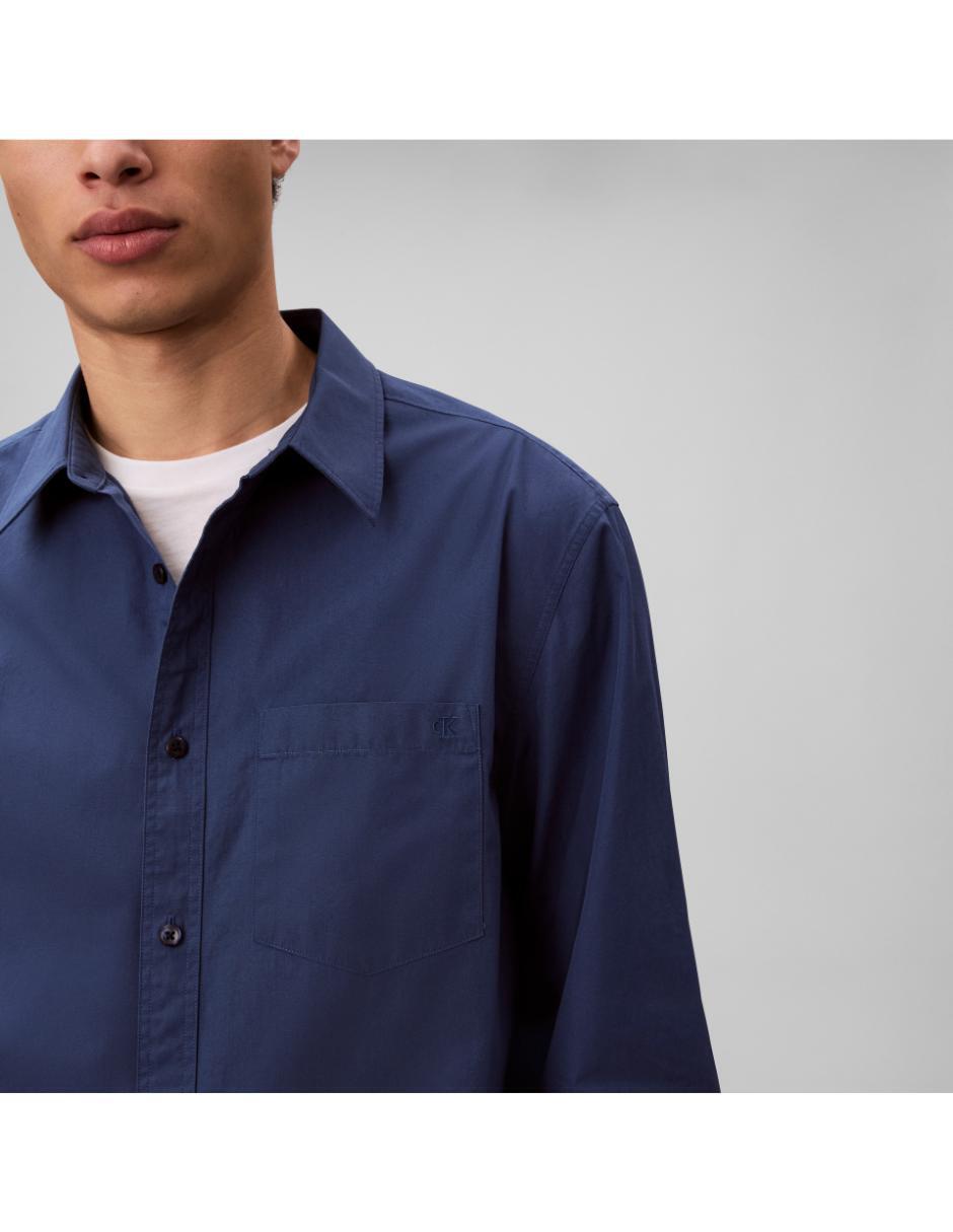 Camisa casual Calvin Klein de algodón manga larga para hombre 3