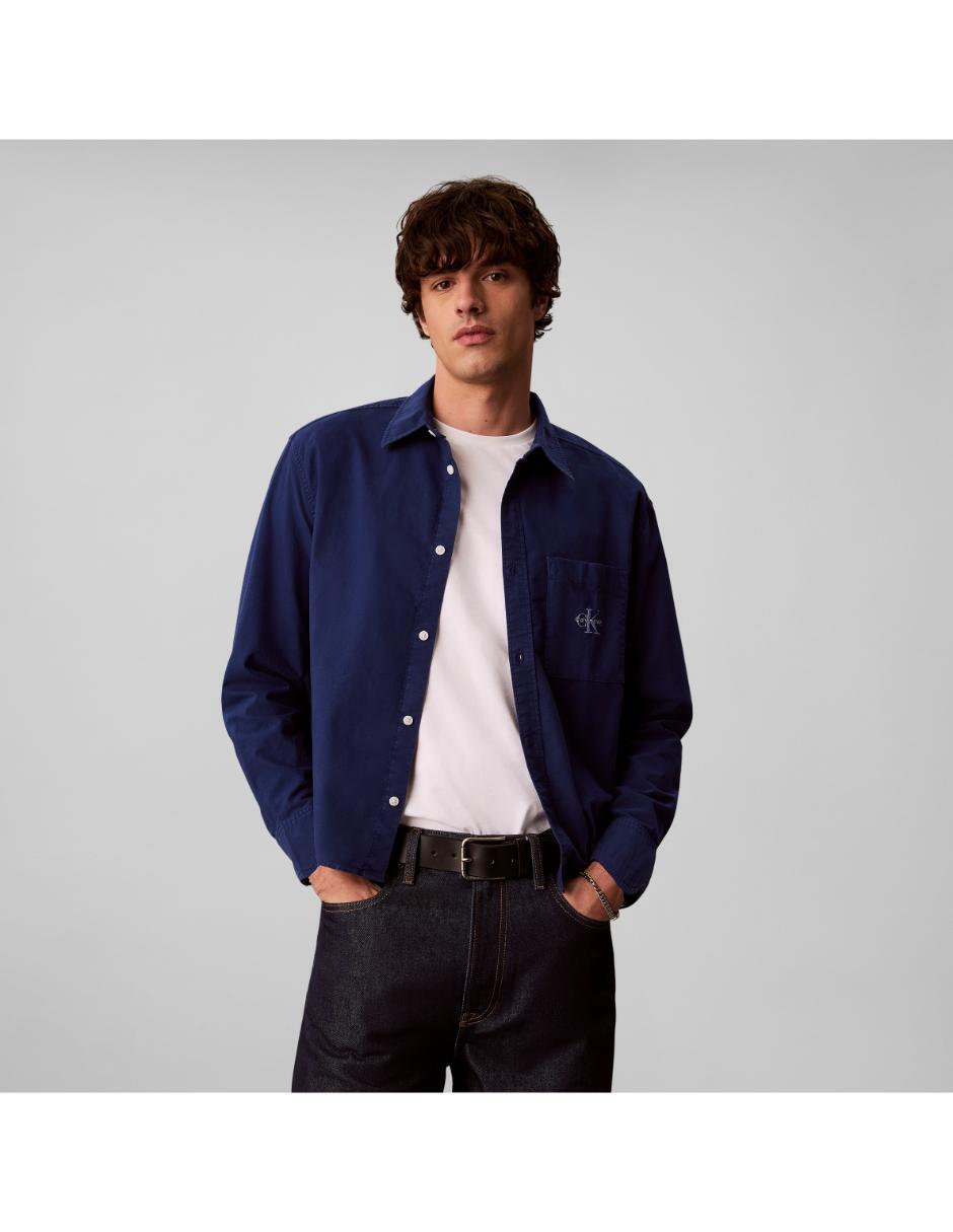 Camisa casual Calvin Klein de algodón manga larga para hombre Camisa casual Calvin Klein de algodón manga larga para hombre