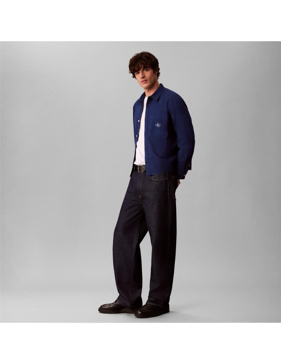 Camisa casual Calvin Klein de algodón manga larga para hombre 4