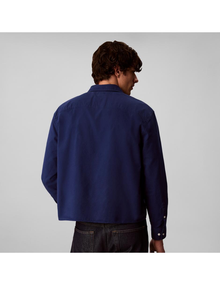Camisa casual Calvin Klein de algodón manga larga para hombre 3