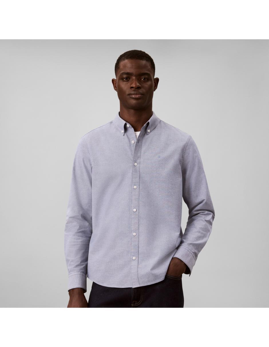 Camisa casual Calvin Klein de algodón manga larga para hombre Camisa casual Calvin Klein de algodón manga larga para hombre