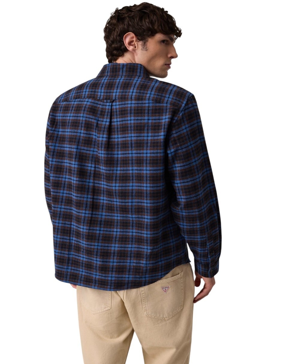 Camisa casual fa26 de algodón manga larga para hombre