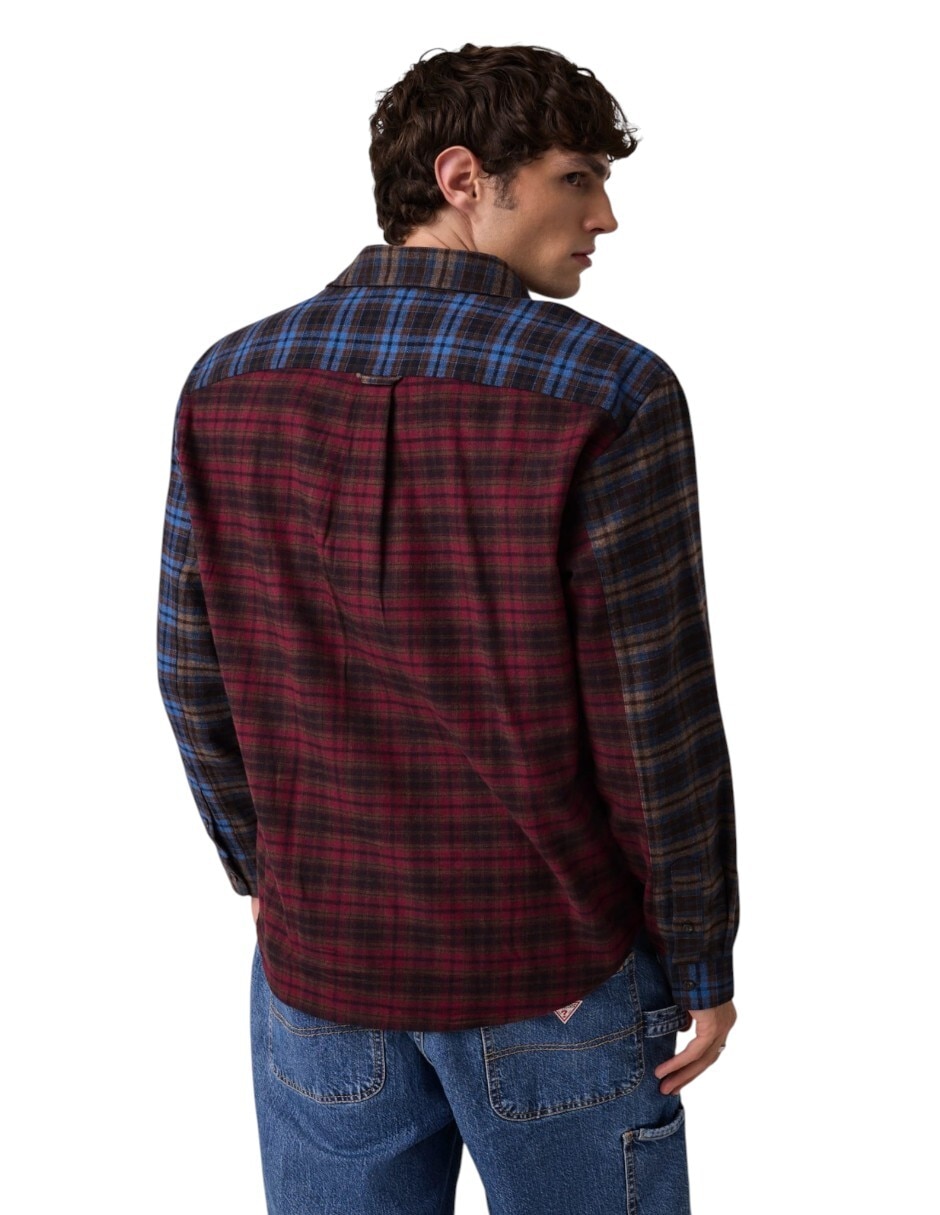 Camisa casual manga larga para hombre