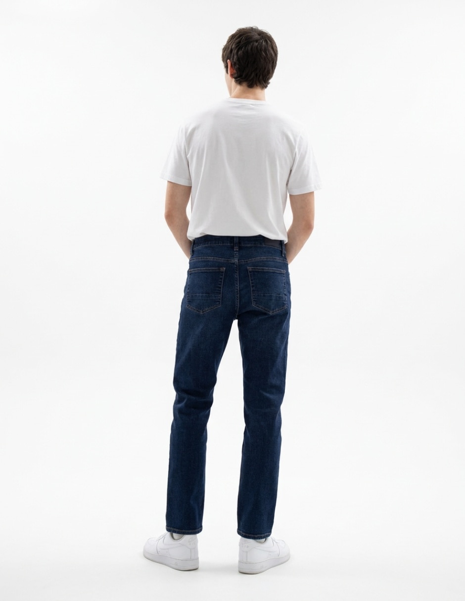 Jeans slim lavado stone wash para hombre 2