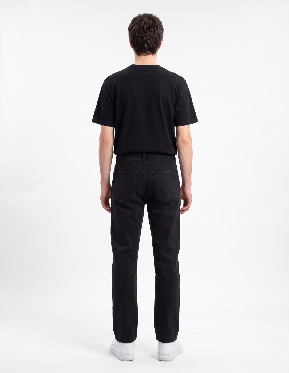 Jeans recto lavado rinse para hombre 2