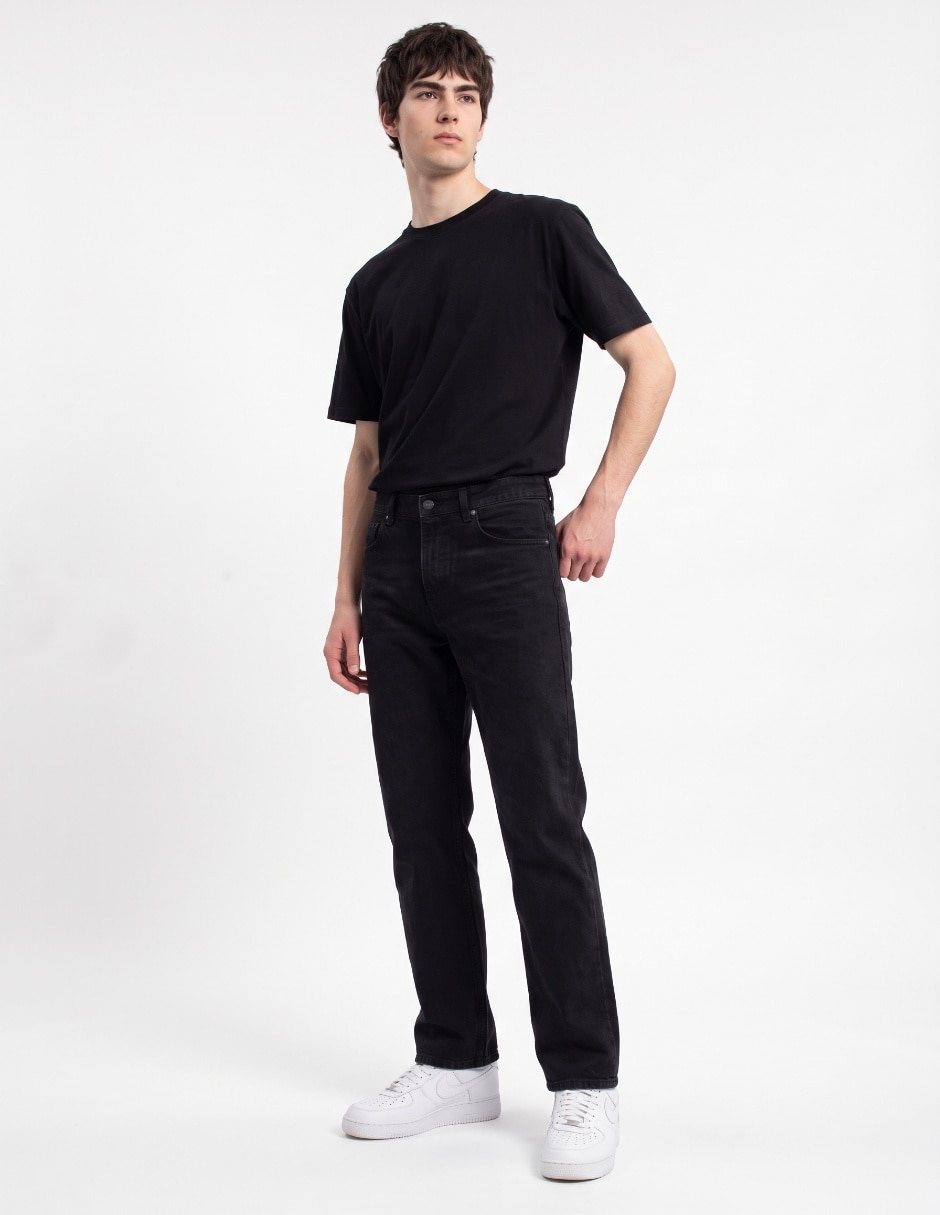 Jeans recto lavado rinse para hombre 3