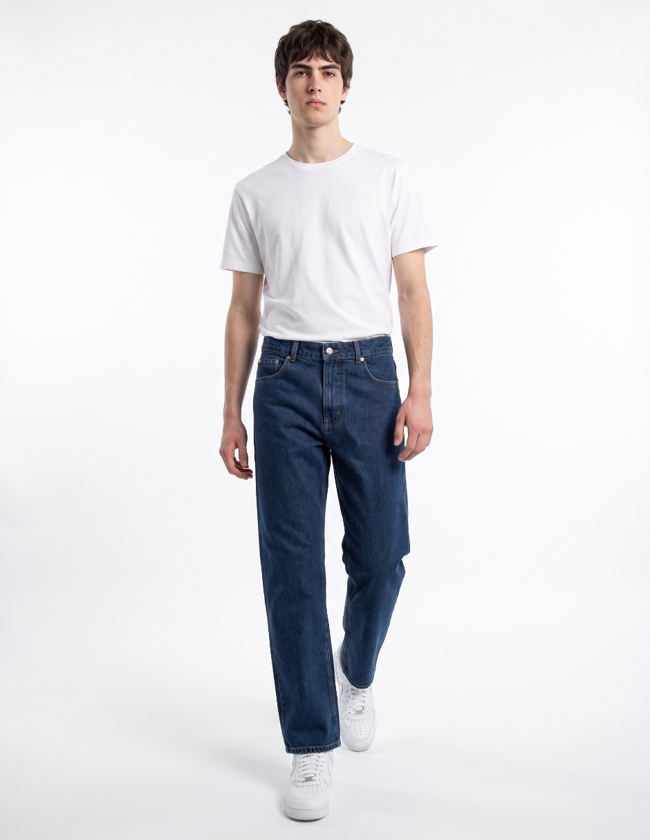 Jeans recto lavado stone wash para hombre Jeans recto lavado stone wash para hombre