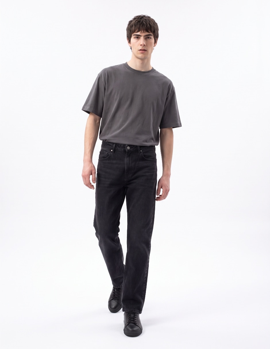 Jeans slim lavado stone wash para hombre 3