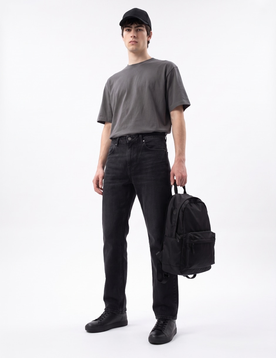 Jeans slim lavado stone wash para hombre 4