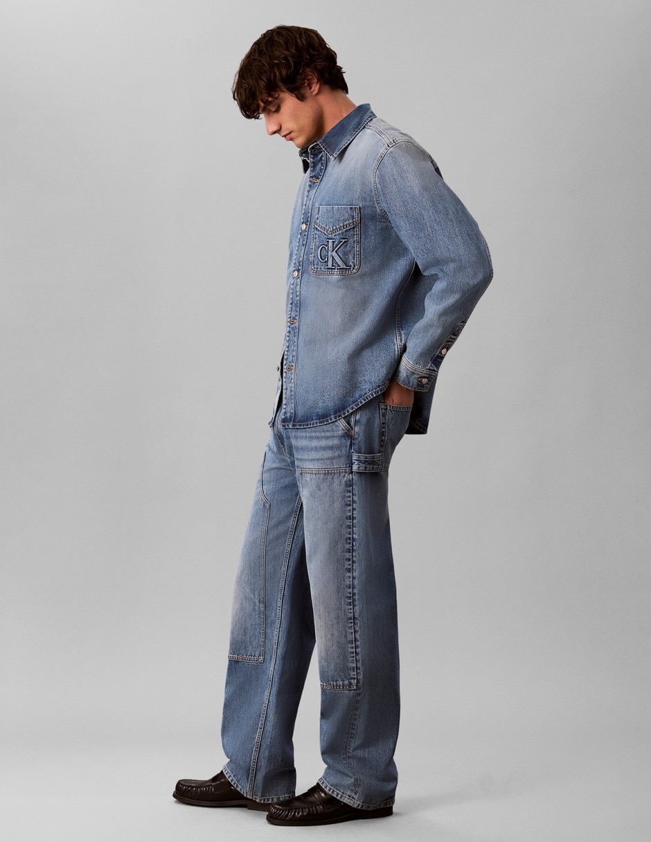Camisa casual de algodón manga larga para hombre 4
