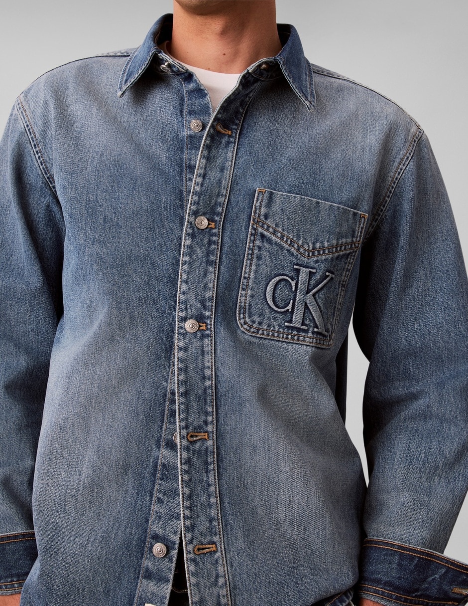 Camisa casual de algodón manga larga para hombre 6