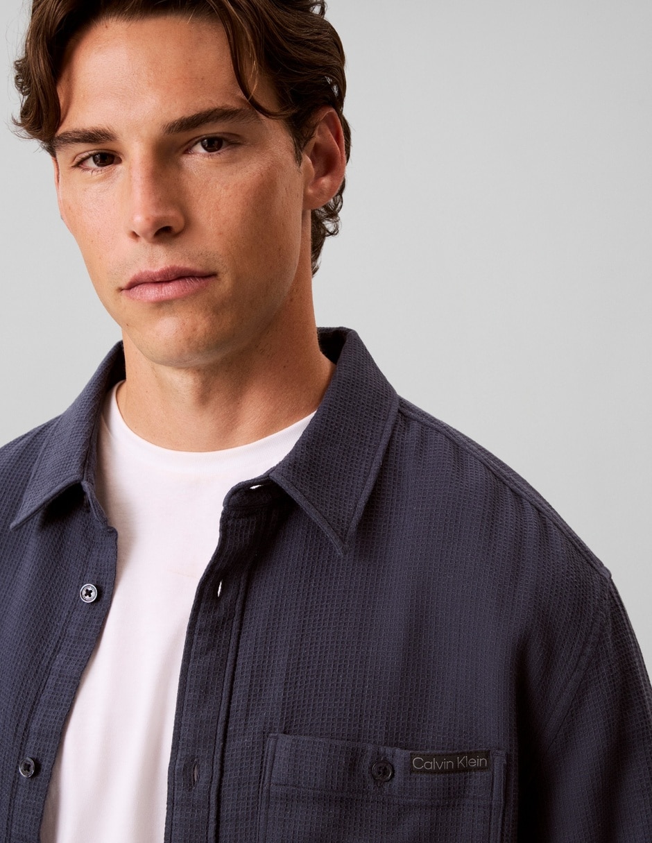 Camisa casual de algodón manga larga para hombre 5