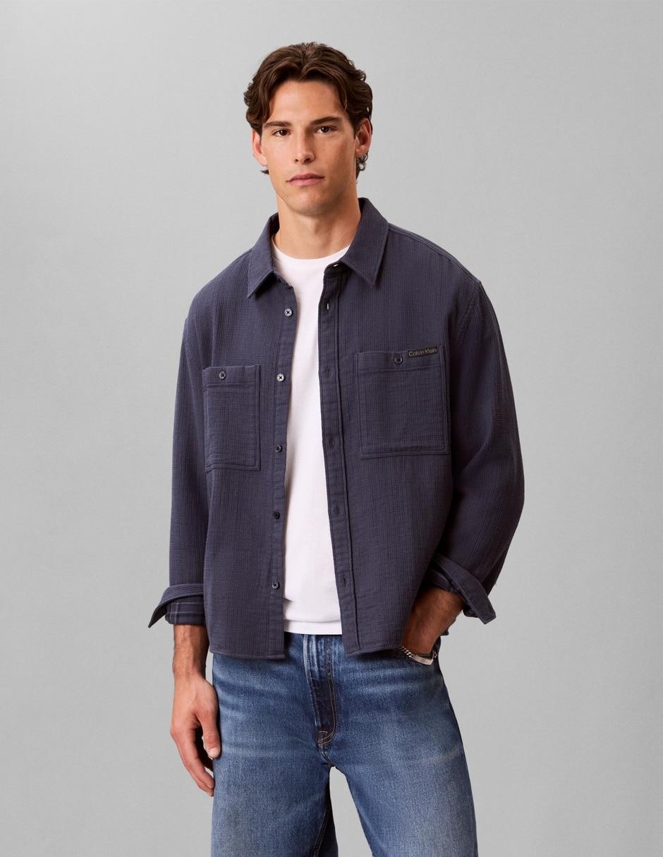 Camisa casual de algodón manga larga para hombre 6