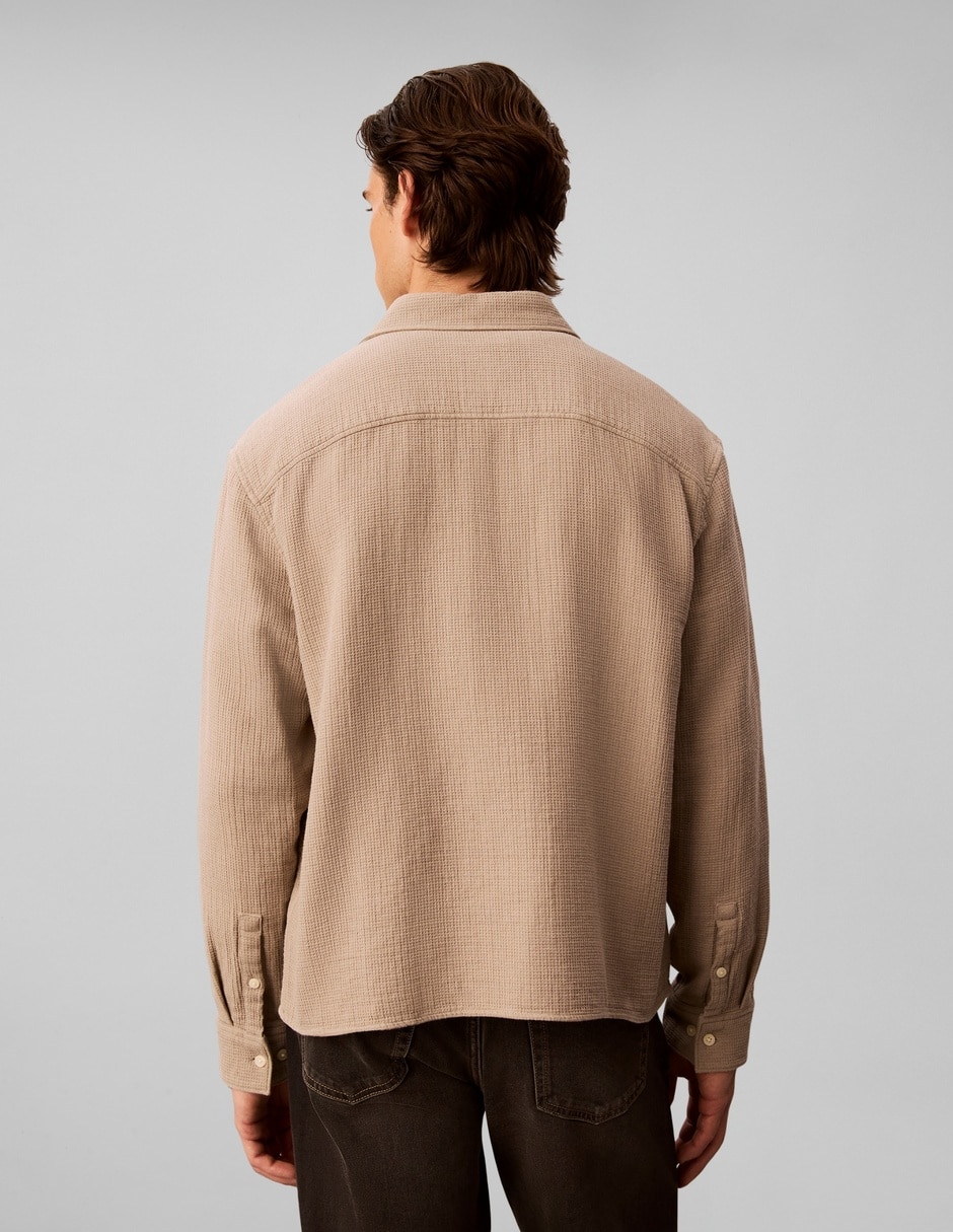 Camisa casual de algodón manga larga para hombre 2