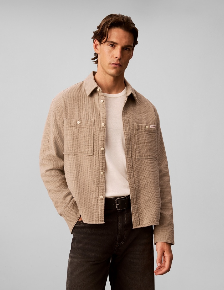 Camisa casual de algodón manga larga para hombre 3