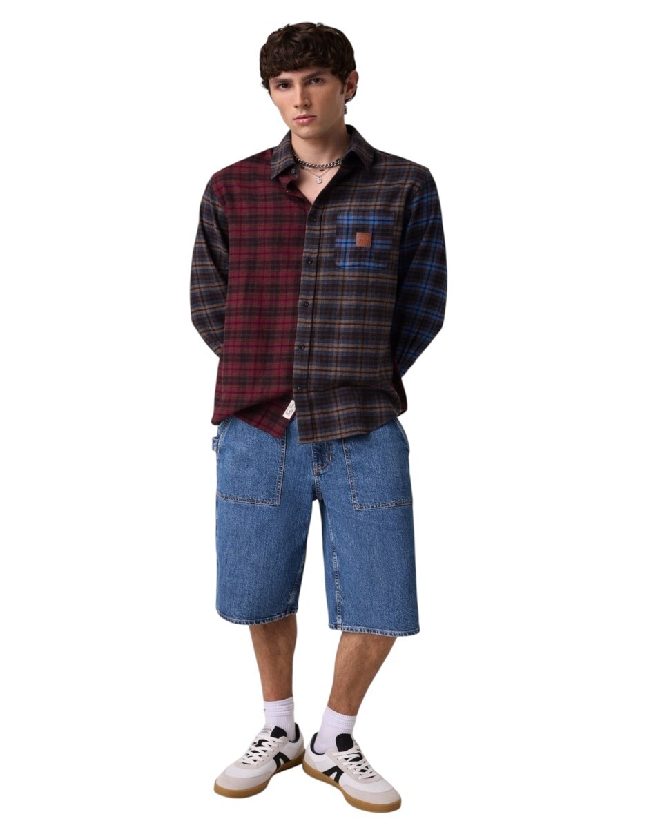 Camisa casual manga larga para hombre