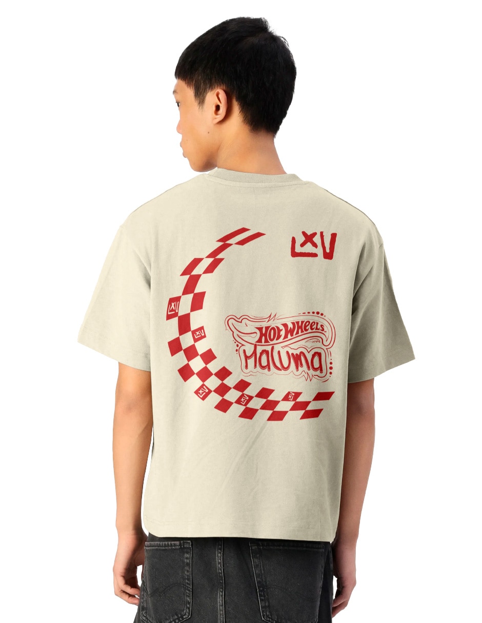 Playera hotwheels x maluma cuello redondo para hombre 5