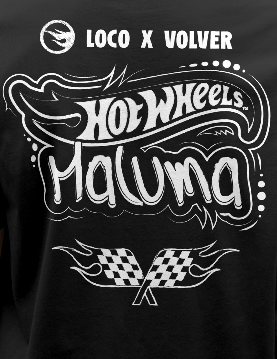 Playera hot wheels x maluma cuello redondo para hombre 4